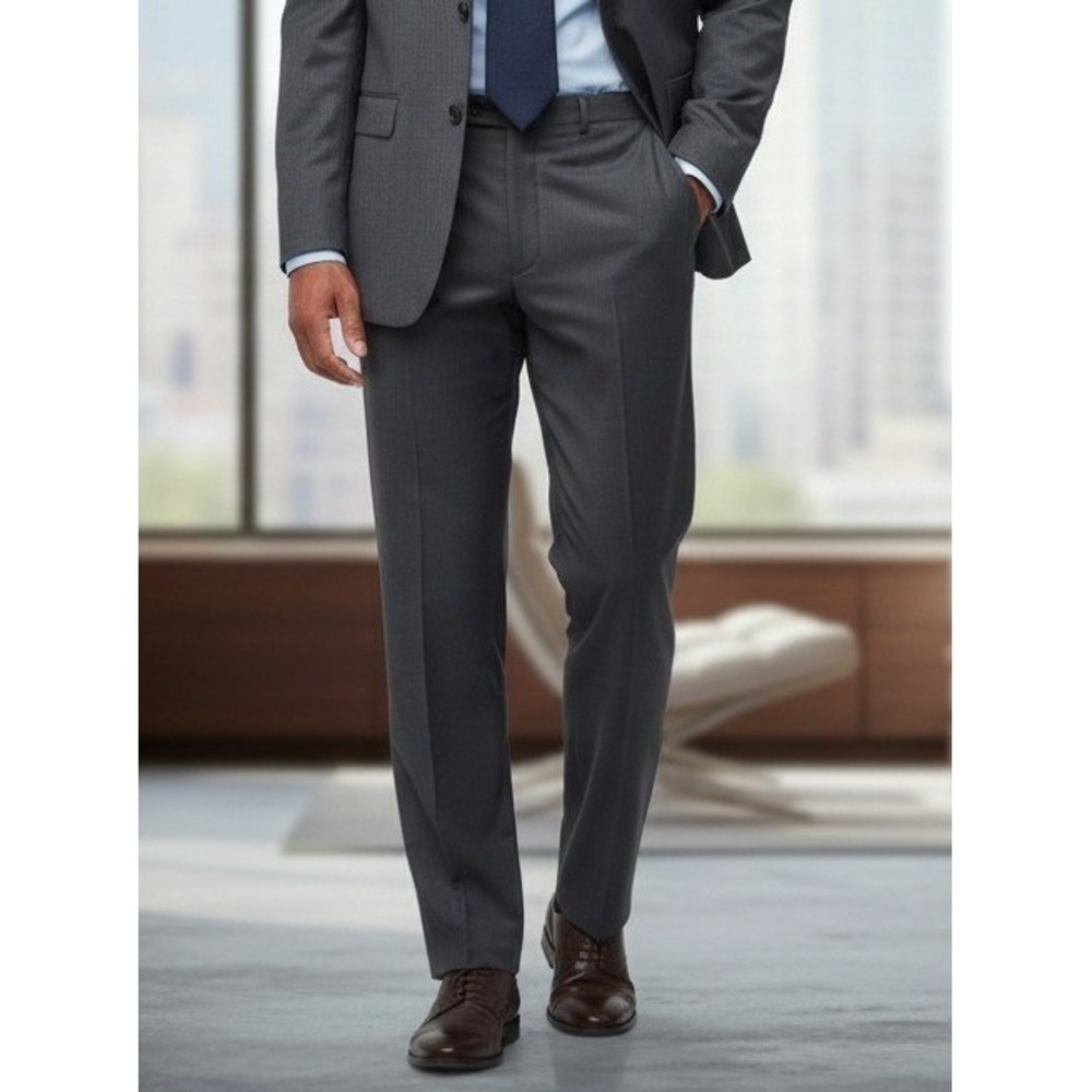 Perry Ellis Portfolio Pants Men's 40x30 Black Travel Luxe Flex Career Office NWT